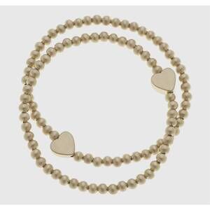 NEW CANVAS STYLE women's stretch beaded heart bracelet in gold